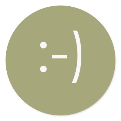 Emoticon - smile round sticker by geekshirts