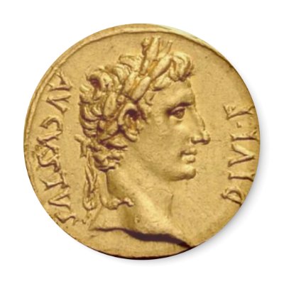 Emperor Augustus Caeser Round Magnet by maximus7