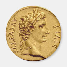 Emperor Augustus Caeser Round Magnet