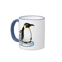 Emperor Penguin with Chick Coffee Mugs