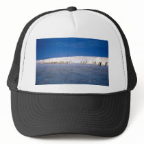 Emperor penguins by moonlight, Antarctica Mesh Hats