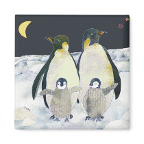 Emperor Penguins Magnet