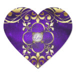 Emperor Purple Heart Stained Glass Love Sticker