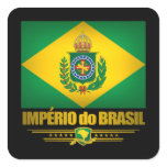 "Empire of Brazil" Square Stickers