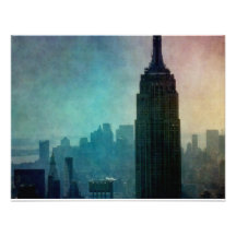 Empire State Building at colourful dusk Custom Announcements