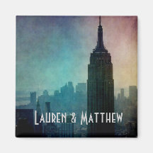 Empire State Building at colourful dusk Magnets