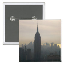 Empire State Building at dusk Buttons