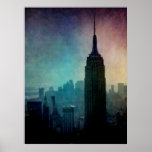 Empire State Building at dusk Poster