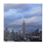 Empire State Building Dramatic Clouds Tiles