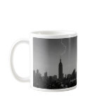 Empire State Building Lightning Strike BW - A1 mugs