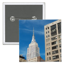 Empire State Building New York City April 2012 Pinback Button
