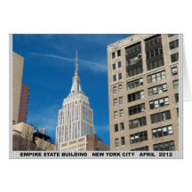 Empire State Building New York City April 2012 Greeting Card