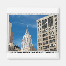 Empire State Building New York City April 2012 Refrigerator Magnets
