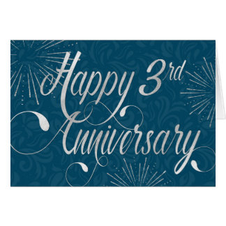 3 Year Anniversary Cards Invitations Zazzle Co Uk