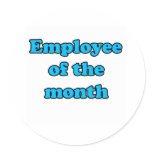 employee of the month round sticker