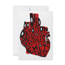 empty chest : anatomical heart personalized announcements