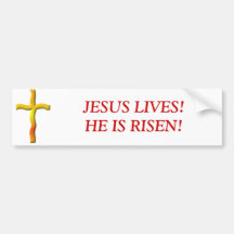 Empty Easter Cross of Jesus' Resurrection Bumper Sticker