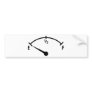 empty fuel tank icon bumper sticker