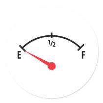 empty fuel tank indicator gauge car stickers