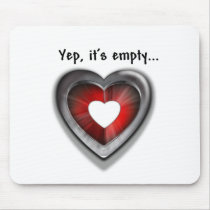 Empty Heart Mouse Pads