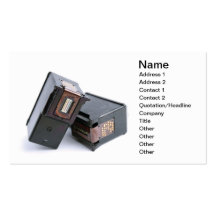 Empty ink cartridges business card template