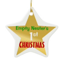 Empty Nest 1st Christmas Gold Star Ornaments