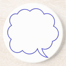 Empty speech bubble #1 beverage coasters