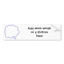 Empty speech bubble #1 bumper stickers