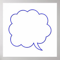 Empty speech bubble #1 posters