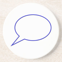 Empty speech bubble #2 beverage coasters