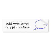 Empty speech bubble #2 bumper stickers