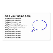 Empty speech bubble #2 business card