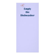 Empty The Dishwasher Reminders Custom Rack Card