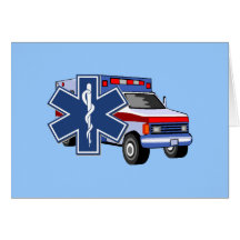 EMS Ambulance Greeting Cards