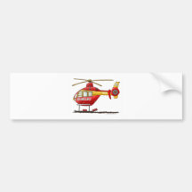 EMS EMT Rescue Medical Helicopter Ambulance Bumper Sticker