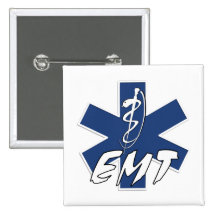 EMT Active Duty Pinback Buttons