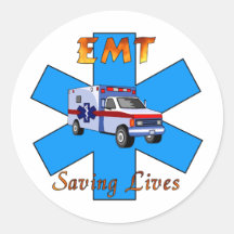 EMT Saving Lives Stickers