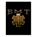 EMT - Star of Life in Brown Postcards
