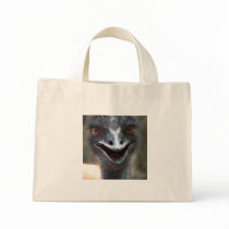 Emu saying HI! Open beak big brown eyes picture Tote Bag