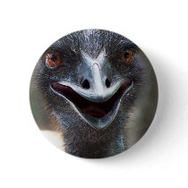 Emu saying HI! Open beak big brown eyes picture