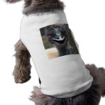 Emu saying HI! Open beak big brown eyes picture pet clothing
