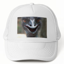 Emu saying HI! Open beak big brown eyes picture