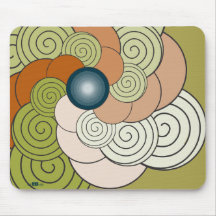 En Espiral verde teja. Mousepad