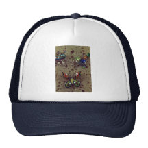 Enamel brooches hats