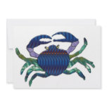 Enameled Blue Crab invitations