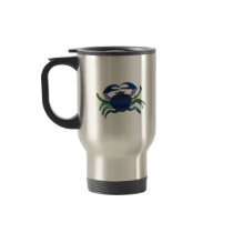 Enameled Blue Crab Mugs
