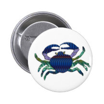 Enameled Blue Crab Pin