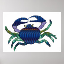 Enameled Blue Crab Posters