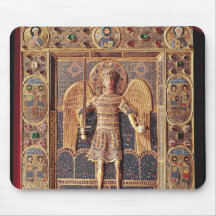 Enamelled plaque depicting the Archangel Michael Mousepad