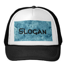 Encaustic Teal Blue Background to Customise Hats
